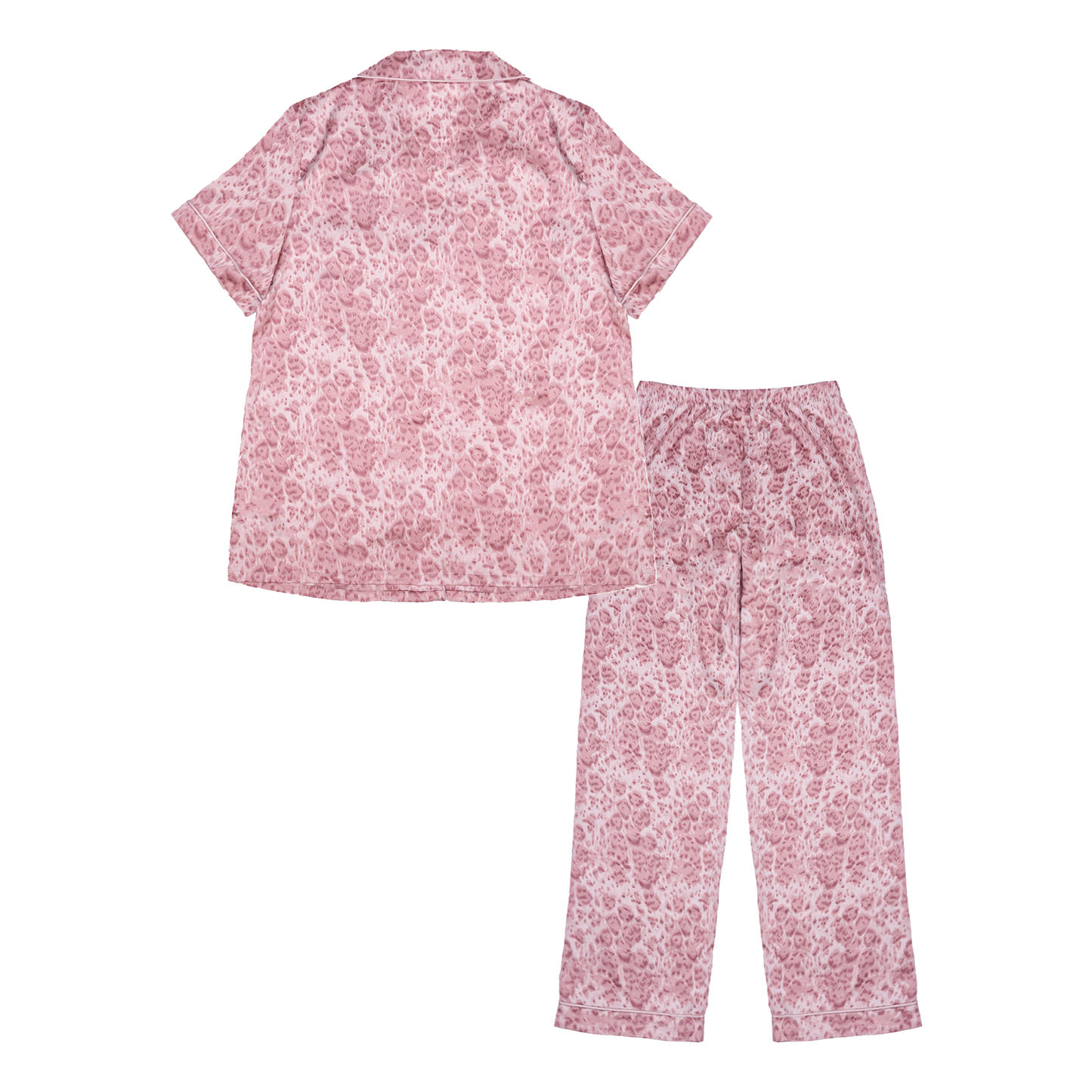 Leopard Satin Loungewear Set