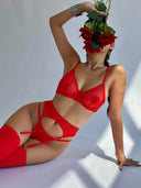 RED SWEETHEART SIZZLE LINGERIE SET