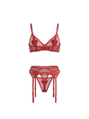 RED SWEETHEART SIZZLE LINGERIE SET