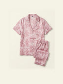 Leopard Satin Loungewear Set