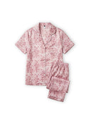 Leopard Satin Loungewear Set