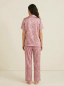 Leopard Satin Loungewear Set