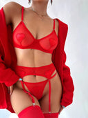 RED SWEETHEART SIZZLE LINGERIE SET